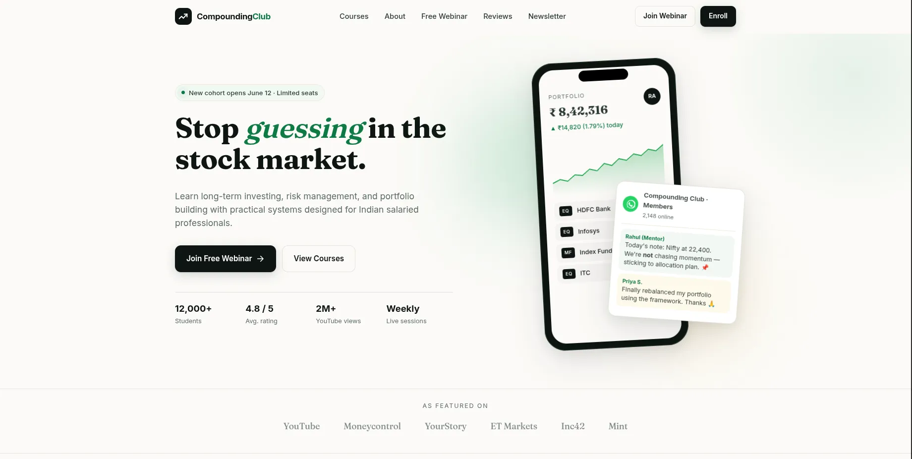 Compounding Club — screenshot